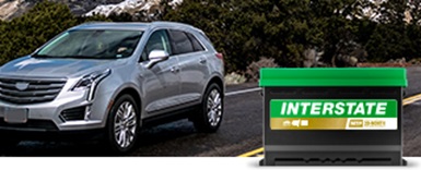image d’un véhicule sur route avec batterie MTP Interstate 