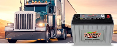 image d’un camion commercial avec batterie agm
